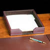 Dacasso Dark Brown Bonded Leather Letter Tray AG-3601